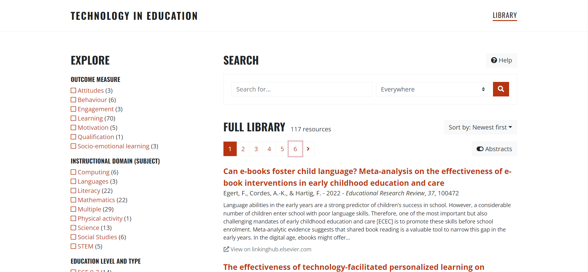 Technology in Education library